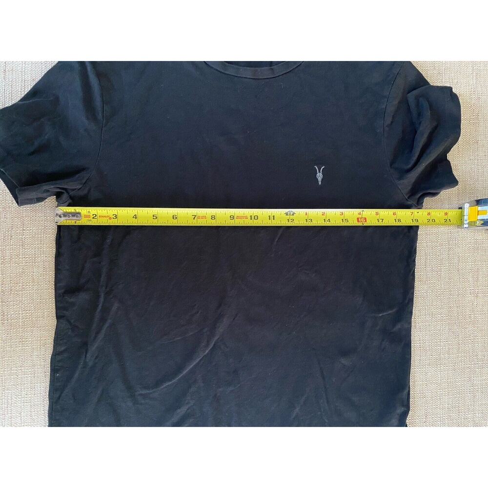 ALLSAINTS Men’s Black Crew T-shirt Cotton Extra soft finish M - Picture 4 of 7